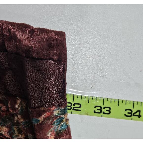 Hippie Boho Patchwork 80s Artsy Deco Phool Vintage Velvet Satin Jacket Large - Picture 13 of 13